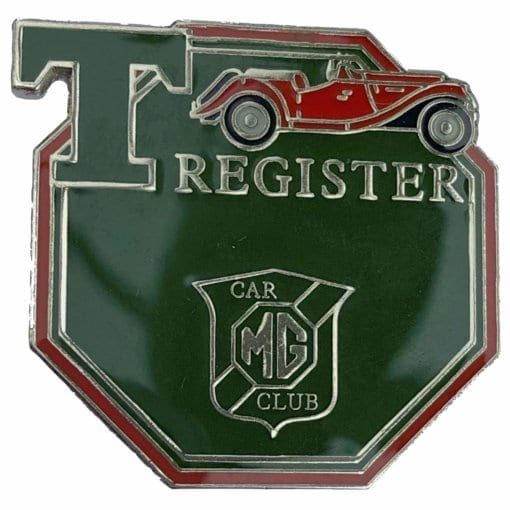 1. T Register pin badge