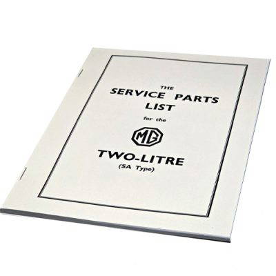 SVW SA Service Parts List